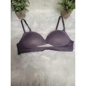 Victoria's Secret Tornado Gray Bare Smooth Non Wired Push Up Bra Cut Out 38B